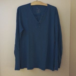 Gap Blue Long Sleeve Henley